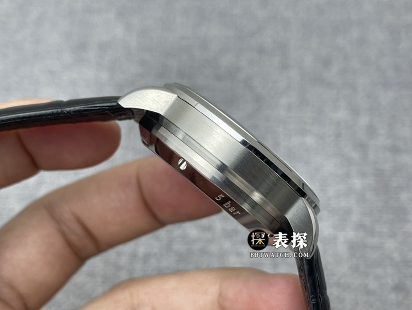 AI厂格拉苏蒂原创偏心一比一超A高仿手表男士白盘皮带款图片及价格侧面实拍图