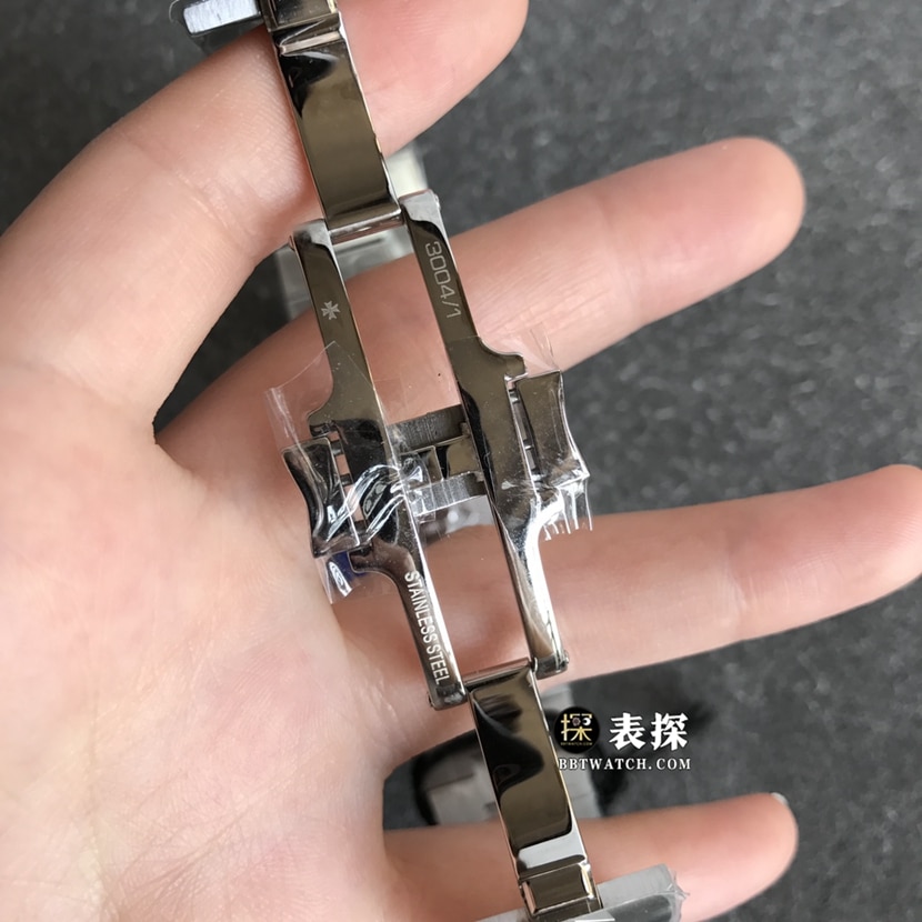 MKS厂江诗丹顿纵横四海一比一超A精仿手表男士黑盘钢带款图片及价格表扣实拍图