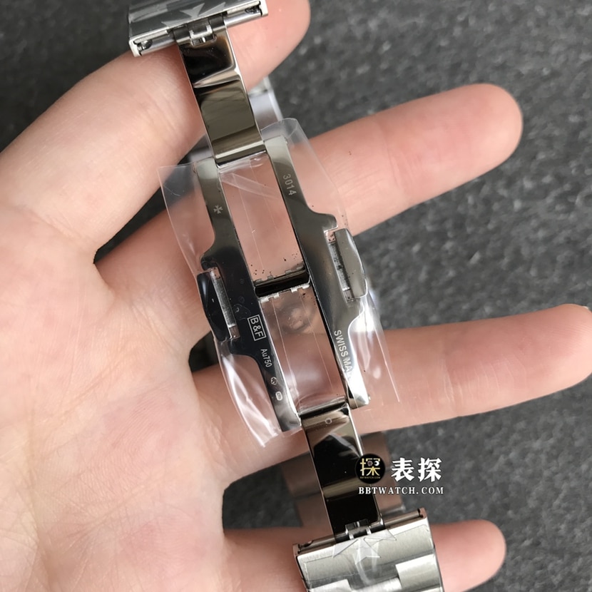 XF厂江诗丹顿纵横四海一比一顶级复刻手表男士蓝盘钢带款图片及价格表扣实拍图