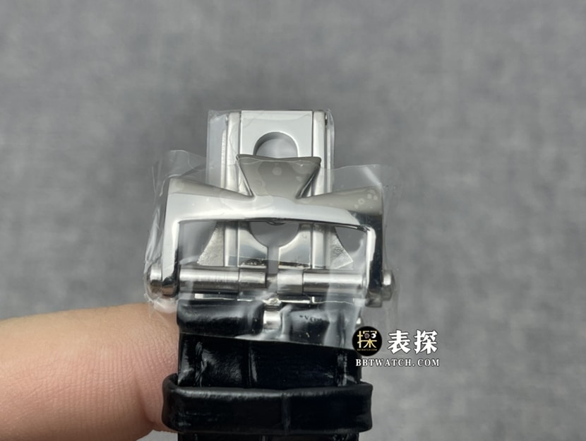 8F厂江诗丹顿纵横四海一比一顶级复刻手表男士黑盘皮带款图片及价格表扣实拍图