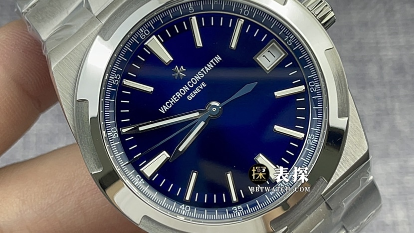 ZF厂江诗丹顿纵横四海4500V超A高仿手表男士蓝盘钢带款图片及价格正面实拍图