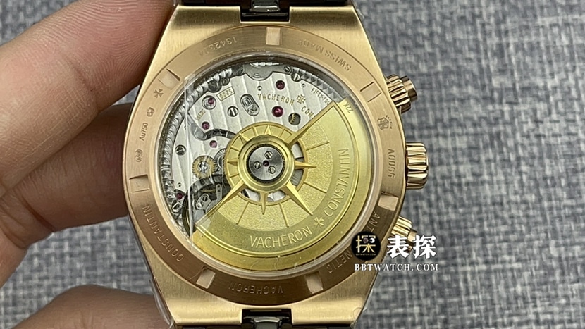 8F厂江诗丹顿纵横四海顶级一比一精仿手表男士银白盘皮带款图片及价格背面实拍图