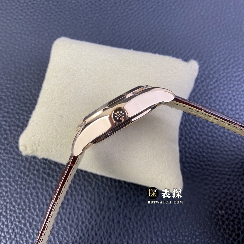 TFL厂江诗丹顿伍陆之型顶级一比一高仿手表男士银盘陀飞轮皮带款图片及价格侧面实拍图