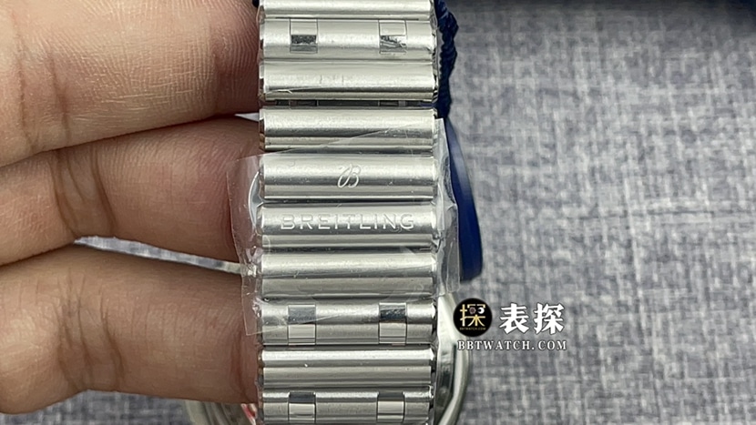 TF厂百年灵机械计时一比一超A高仿手表男士冰蓝盘钢带款图片及价格表带实拍图