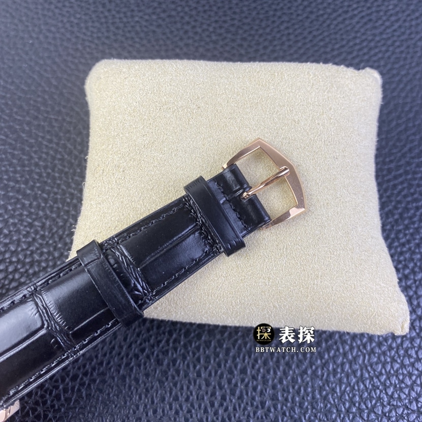 GR厂百达翡丽复杂功能时计5205R-011一比一超A精仿手表男士橄榄绿盘皮带款图片及价格表扣实拍图
