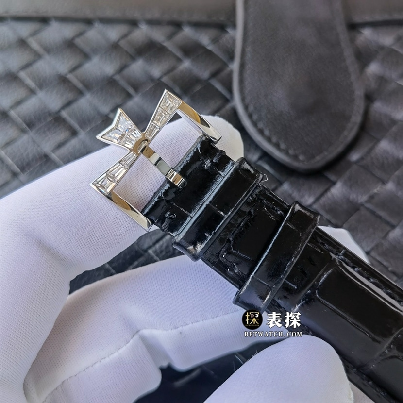 TW厂江诗丹顿传袭81760/000G-9862一比一顶级复刻手表镶钻盘皮带款图片及价格表扣实拍图