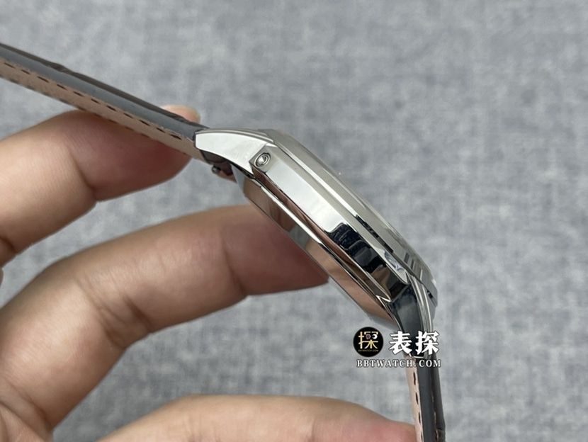 GR厂百达翡丽超级复杂功能时计5320G-001一比一超A高仿手表男士奶油盘皮带款图片及价格侧面实拍图