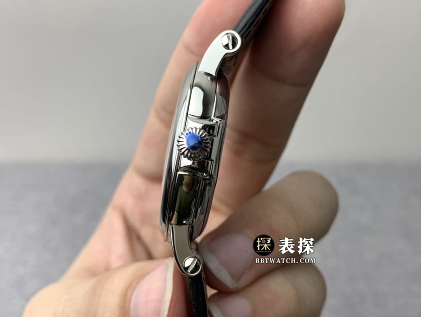 ZF厂百达翡丽古典表顶级一比一精仿手表男士银白盘皮带款图片及价格侧面实拍图