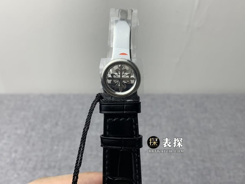 ZF厂百达翡丽古典表顶级一比一精仿手表男士银白盘皮带款图片及价格表扣实拍图