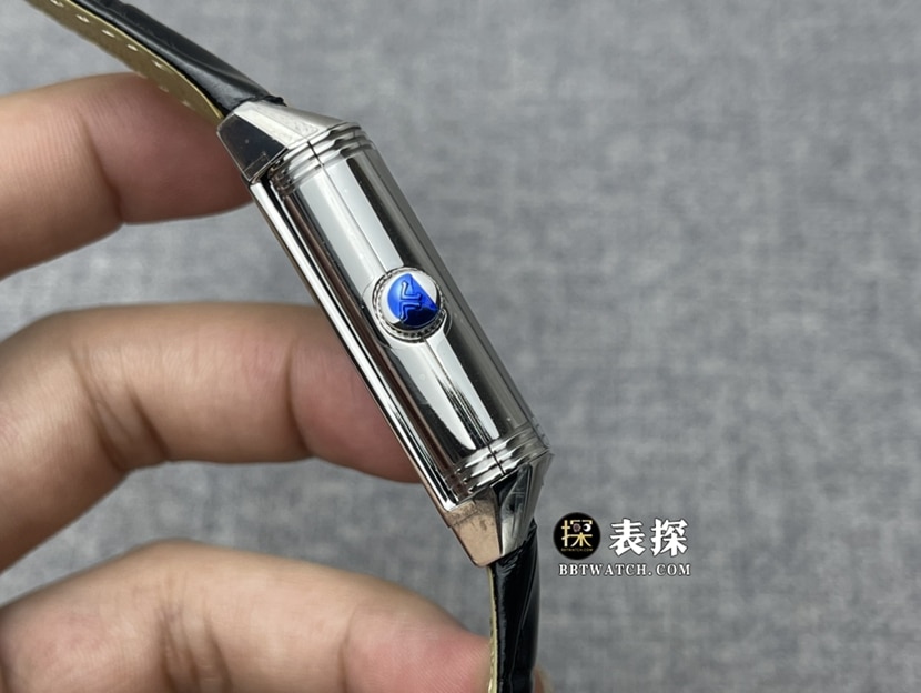 MG厂积家翻转腕表顶级一比一精仿手表男士银盘双面翻转皮带款图片及价格侧面实拍图