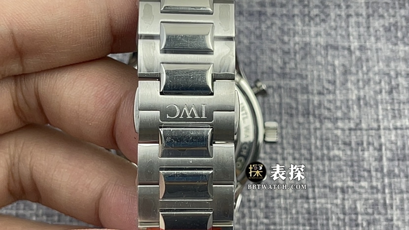 V6S厂万国表葡萄牙一比一顶级复刻手表男士银白熊猫盘钢带款图片及价格表带实拍图