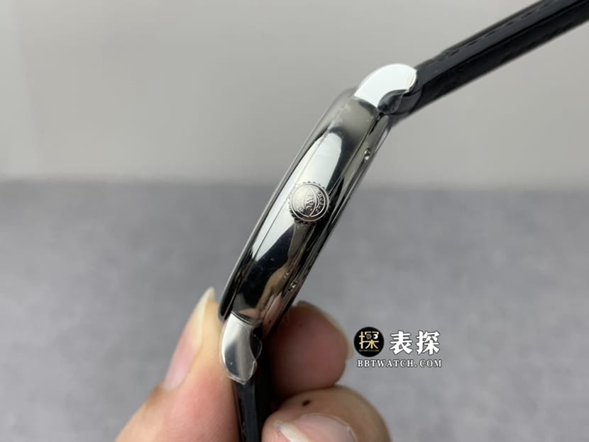 V7厂万国表柏涛菲诺一比一超A高仿手表男士银白盘皮带款图片及价格侧面实拍图