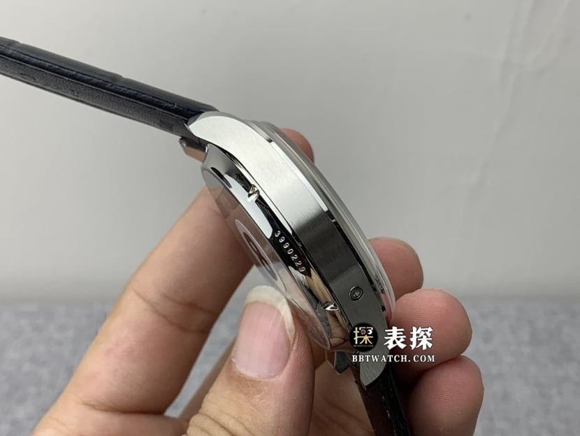 YL厂万国表男士葡萄牙一比一顶级复刻手表白盘陀飞轮皮带款图片及价格侧面实拍图