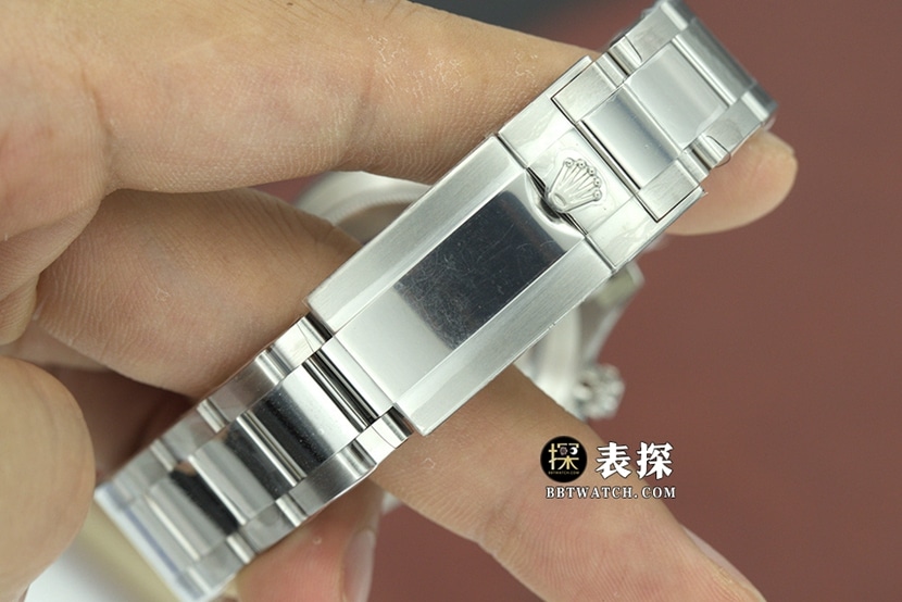 C厂劳力士男士迪通拿超A高仿手表黑桃迪钢带款m126500ln-0002表带实拍图