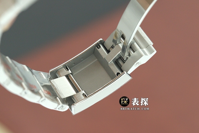 C厂劳力士男士迪通拿超A高仿手表黑桃迪钢带款m126500ln-0002表扣实拍图