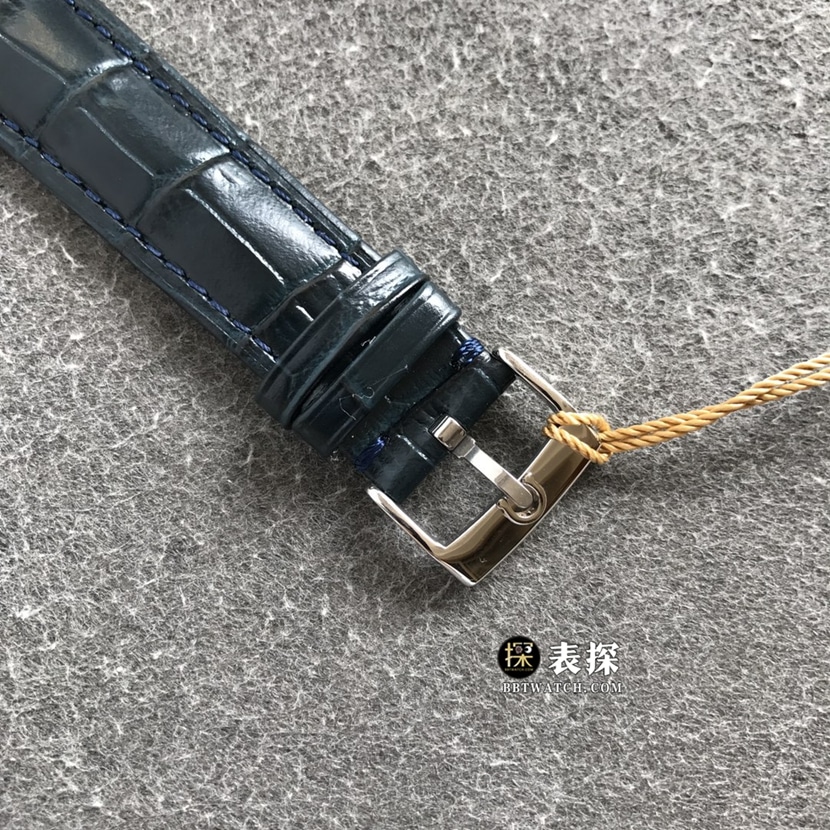 欧米茄蝶飞一比一顶级复刻手表男士深蓝盘皮带款图片及价格表扣实拍图