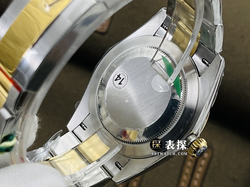 VS厂劳力士日志型顶级复刻手表男士白盘间金钢带款图片及价格背面实拍图