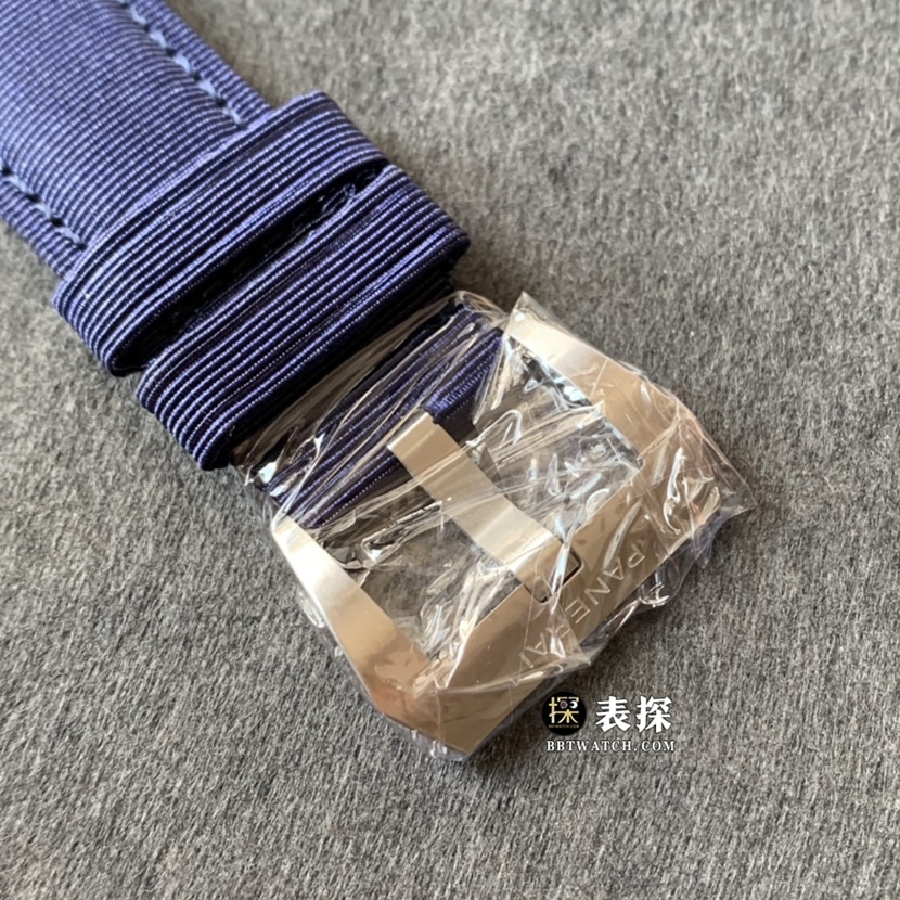 TTF厂沛纳海庐米诺PAM01157一比一顶级复刻手表男士深蓝盘皮带款图片及价格表扣实拍图