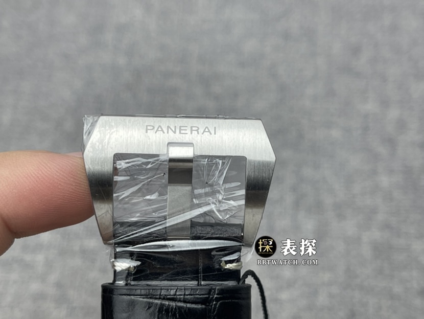 VS厂沛纳海庐米诺PAM01312顶级一比一精仿手表男士黑盘皮带款图片及价格表扣实拍图