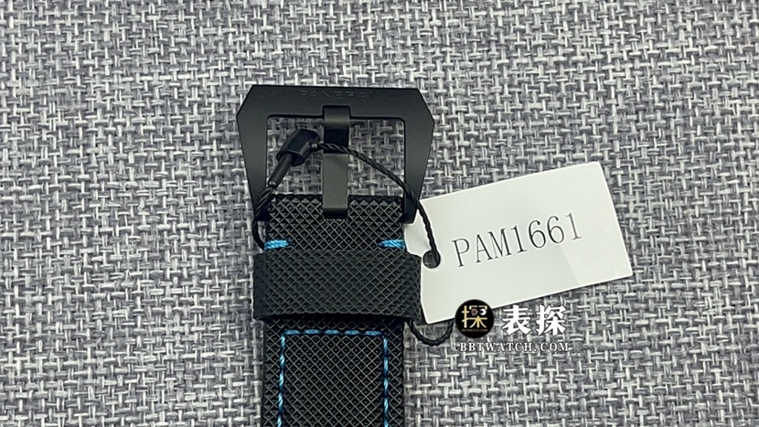 VS厂沛纳海PAM01661一比一顶级复刻手表男士黑盘皮带款图片及价格表扣实拍图