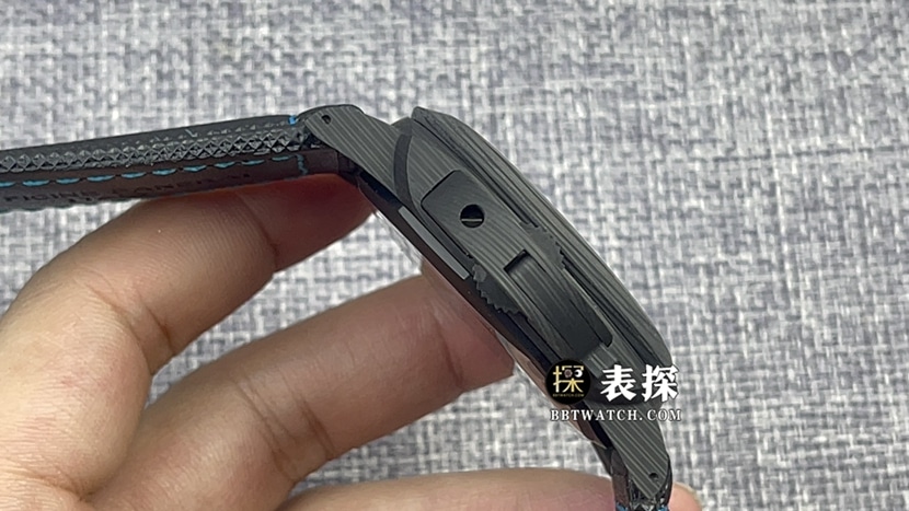 VS厂沛纳海PAM01661一比一顶级复刻手表男士黑盘皮带款图片及价格侧面实拍图