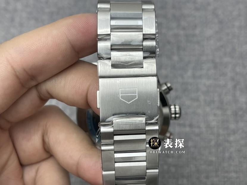 XF厂泰格豪雅卡莱拉一比一超A高仿手表男士黑色熊猫盘钢带款图片及价格表带实拍图