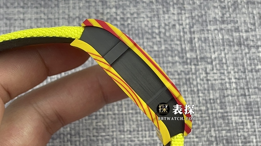 BBR厂理查米尔男士RM 27-03顶级复刻手表男士镂空盘皮带款图片及价格侧面实拍图