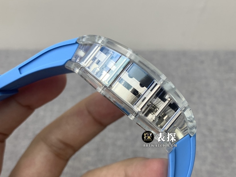 JB厂理查德米勒男士RM 53-02顶级一比一精仿手表男士镂空盘橡胶款图片及价格侧面实拍图