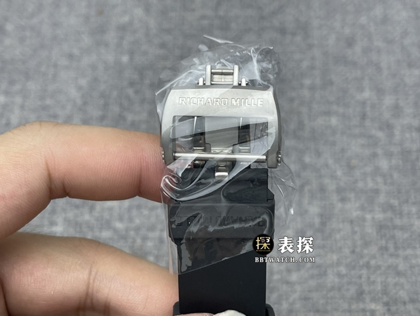 JB厂理查德米勒男士RM 52-01顶级复刻手表男士骷髅头盘陀飞轮橡胶款图片及价格表扣实拍图