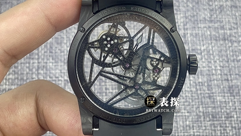 BBR王者罗杰杜彼1:1复刻手表镂空盘橡胶款DBEX0577正面图