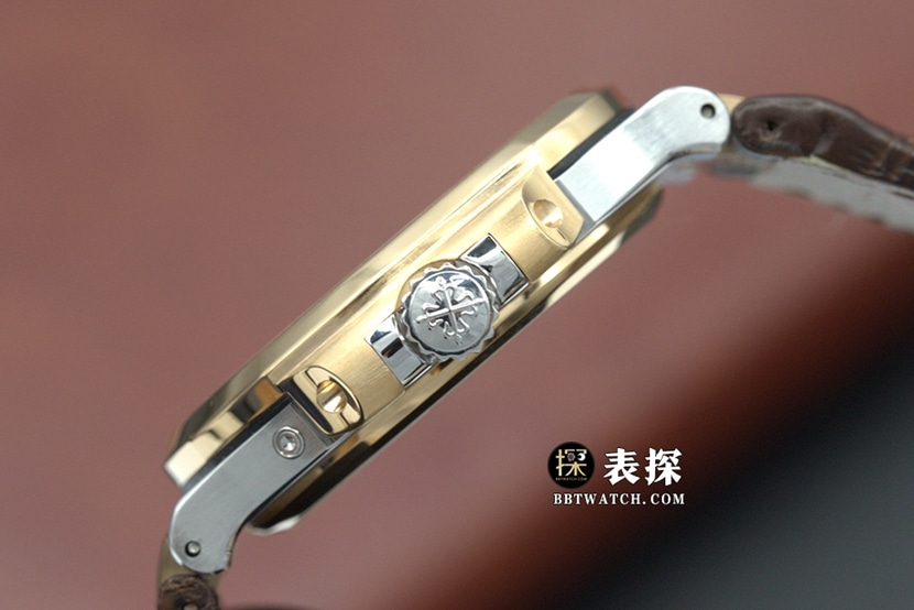 GR厂运动优雅百达翡丽1:1复刻手表夜光钢王之王皮带款5712GR-001侧面实拍图