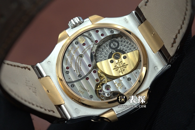 GR厂运动优雅百达翡丽1:1复刻手表夜光钢王之王皮带款5712GR-001侧面实拍图