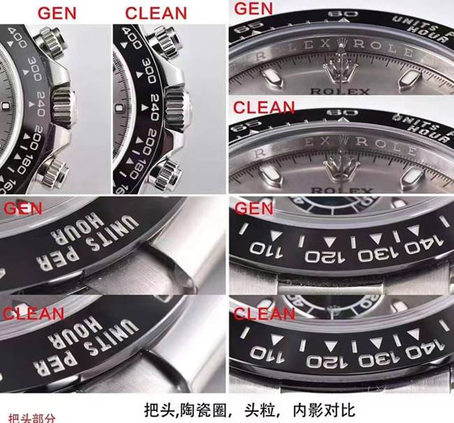 C厂灰迪通拿真假对比评测劳力士顶级复刻表细节图