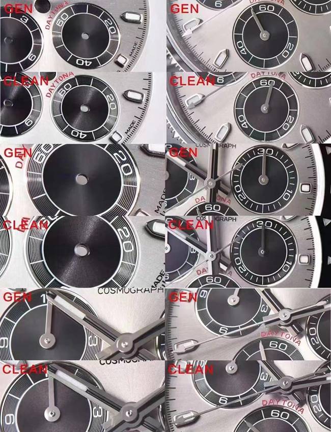 C厂灰迪通拿真假对比评测劳力士顶级复刻表细节对比图