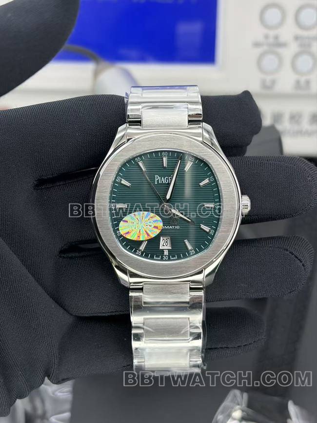 超级克隆手表伯爵MKS厂绿盘机械钢表带G0A45005正面实拍图