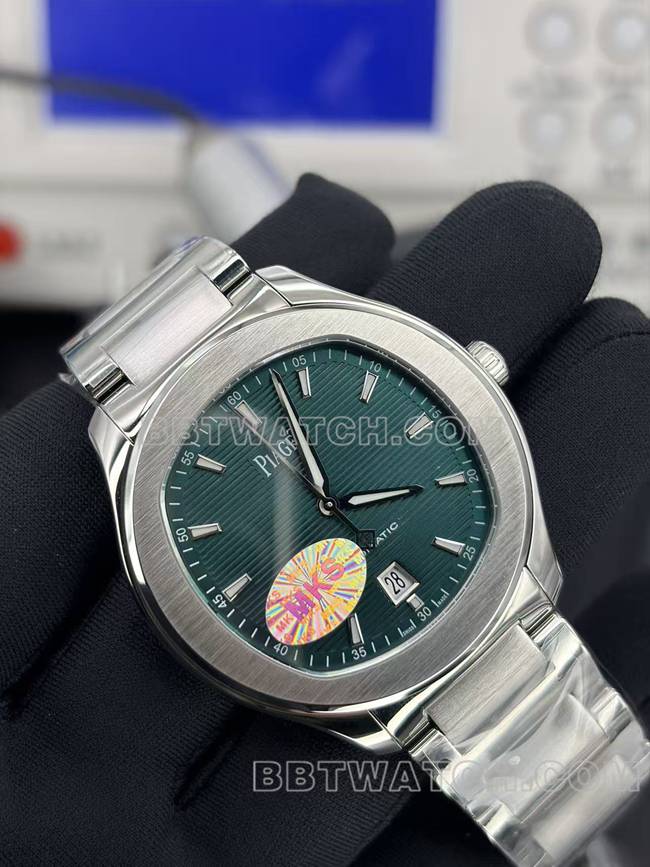 超级克隆手表伯爵MKS厂绿盘机械钢表带G0A45005正面实拍图