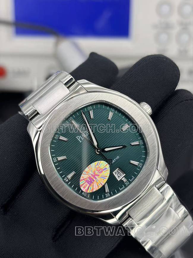 超级克隆手表伯爵MKS厂绿盘机械钢表带G0A45005正面实拍图
