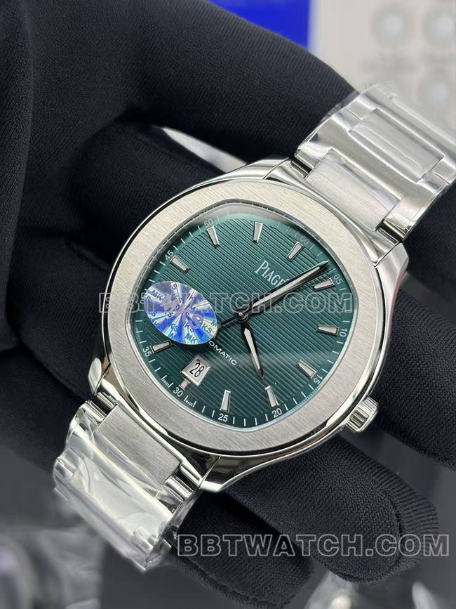 超级克隆手表伯爵MKS厂绿盘机械钢表带G0A45005正面实拍图