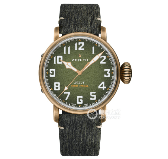 XF Pilot Zenith 1:1 réplique montres ceinture disque grainé vert kaki modèle 29.2430.679/63.I001