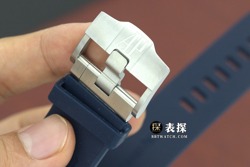 APF离岸型爱彼1:1复刻手表蓝盘橡胶款26420TI.OO.A027CA.01表扣图