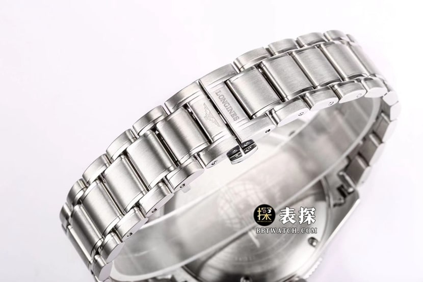 运动浪琴1:1复刻手表男士黑盘钢带款L3.812.4.53.6表带实拍图