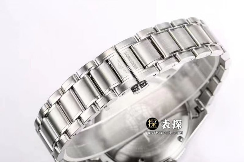 先行者浪琴1:1复刻手表蓝盘钢带款L3.812.4.93.6表带实拍图