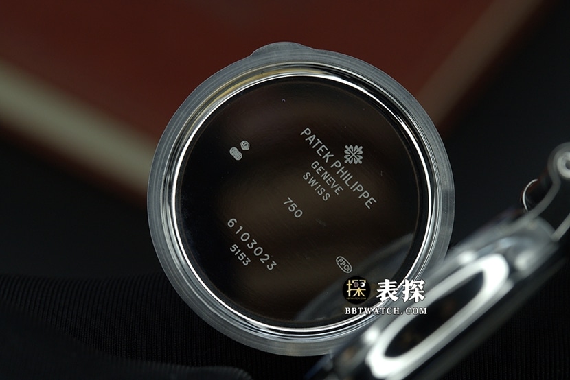 ZF古典百达翡丽1:1复刻手表男士黑盘皮带款5153G-001背面实拍图