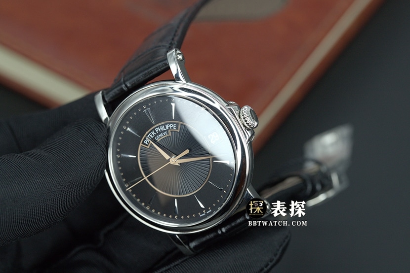 ZF古典百达翡丽1:1复刻手表男士黑盘皮带款5153G-001整体实拍图