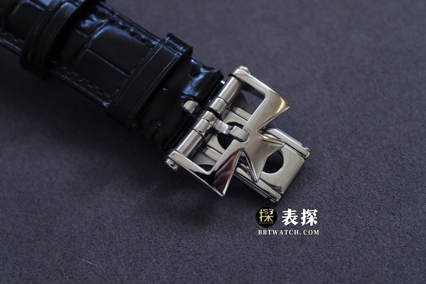 MX传袭江诗丹顿1:1复刻手表灰盘皮带款4010T/000P-B345表扣实拍图