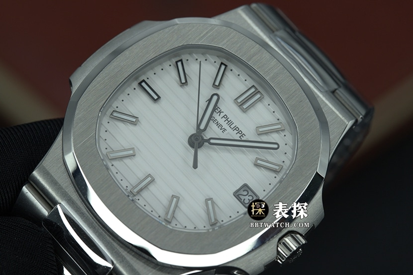 3K鹦鹉螺百达翡丽1:1复刻手表银白盘钢带款5711/1A-011正面实拍图