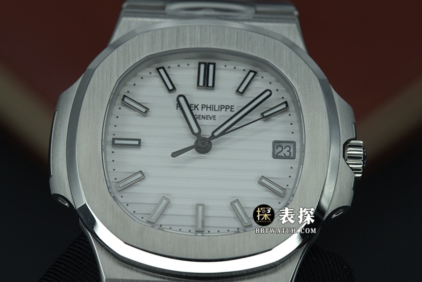 3K鹦鹉螺百达翡丽1:1复刻手表银白盘钢带款5711/1A-011正面实拍图