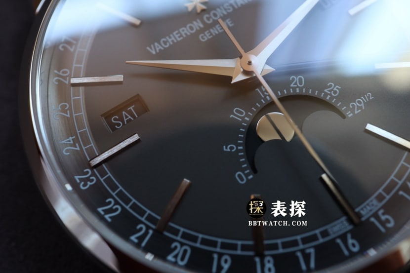 MX传袭江诗丹顿1:1复刻手表男士深灰盘皮带款4010T/000G-B740正面实拍图