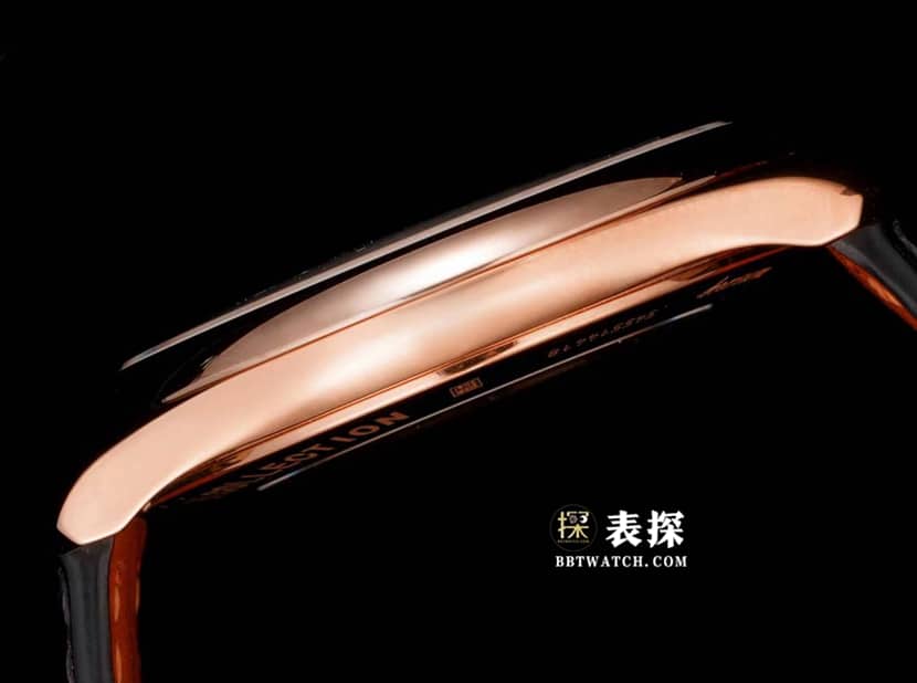 制表传统浪琴1:1复刻手表男士烟灰盘皮带款L2.793.8.73.2侧面实拍图