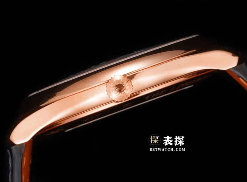 制表传统浪琴1:1复刻手表男士烟灰盘皮带款L2.793.8.73.2侧面实拍图